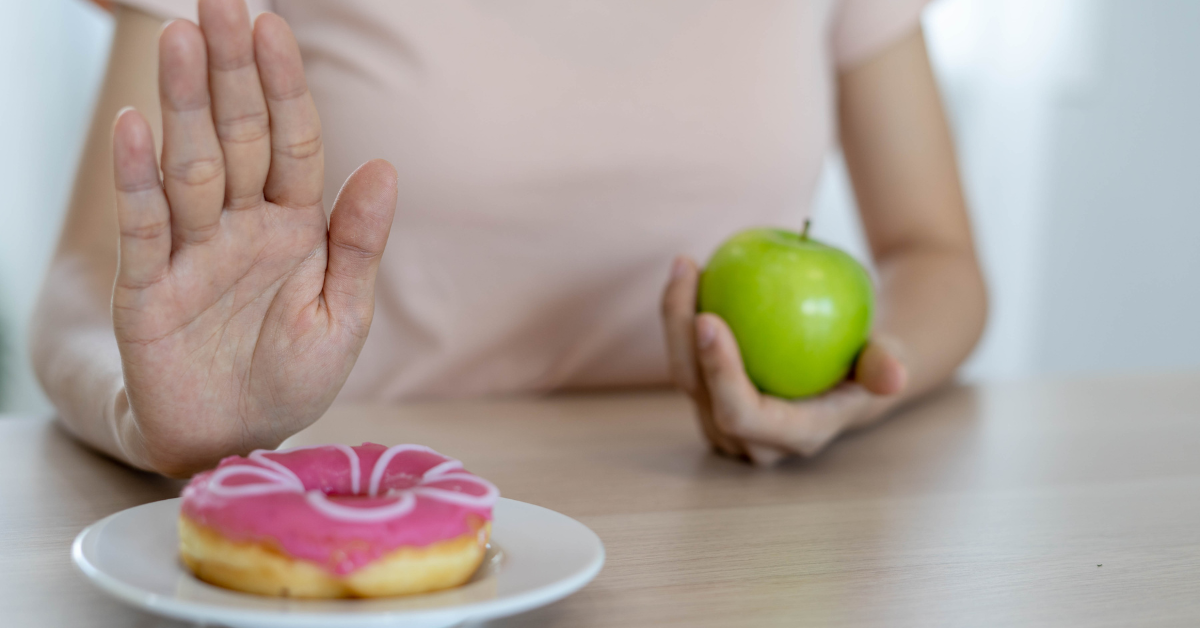 Image showing a variety of strategies for stopping sugar cravings.