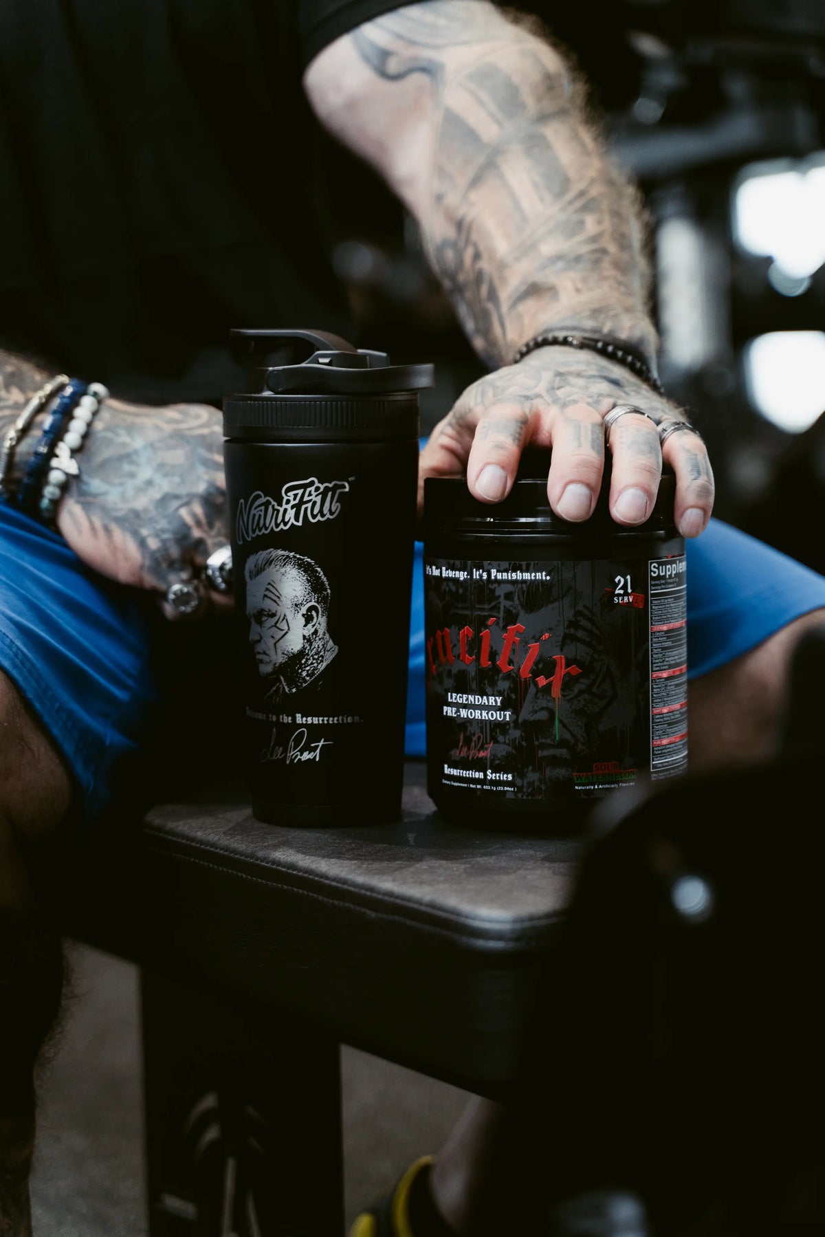 Lee Priest with the Crucifix IceShaker