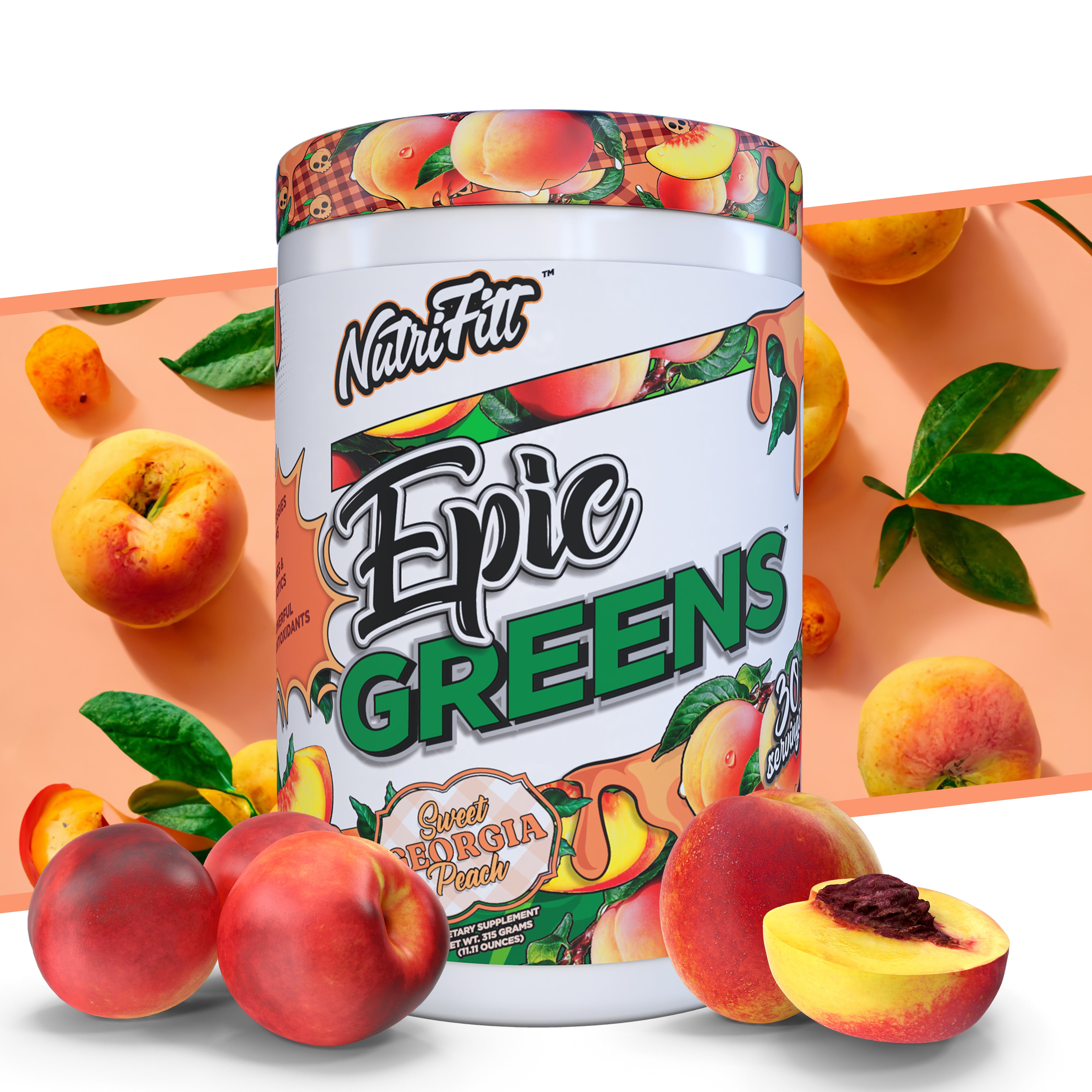 nutrifitt epic greens sweet georgia peach